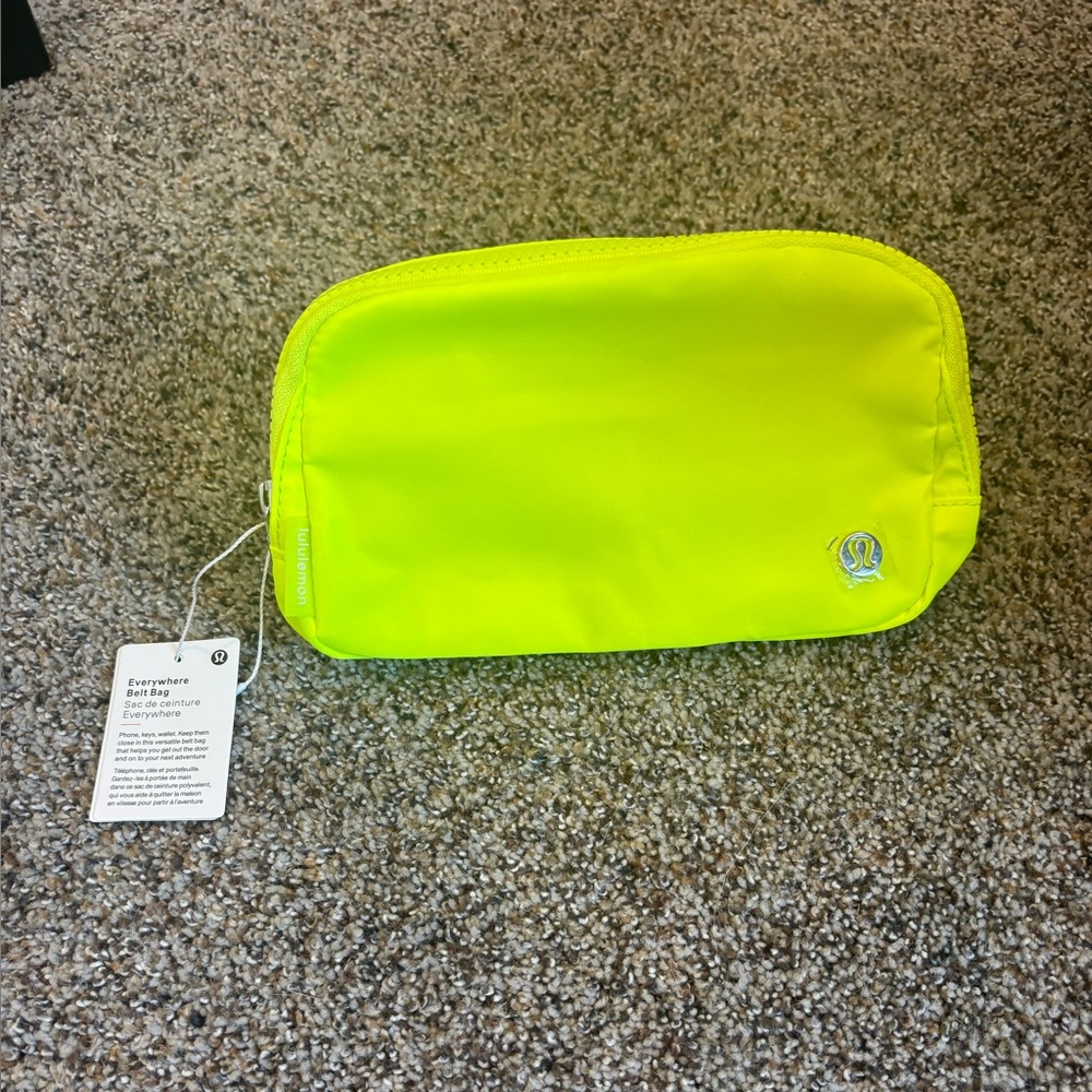 Lululemon Athletica Neon Yellow Bag